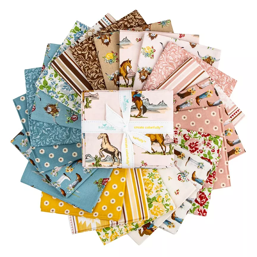 Cowgirl Fat Quarter Bundle, 21 Pcs.