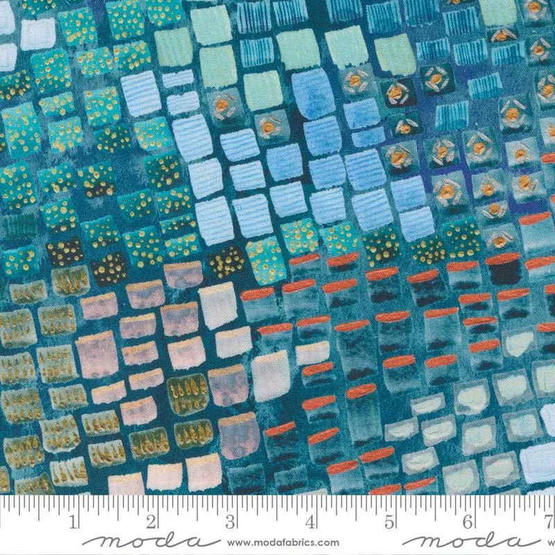 Desert Oasis Tipping the Scales Lake Powel Dark Blue Create Joy Project Moda Cotton Fabric