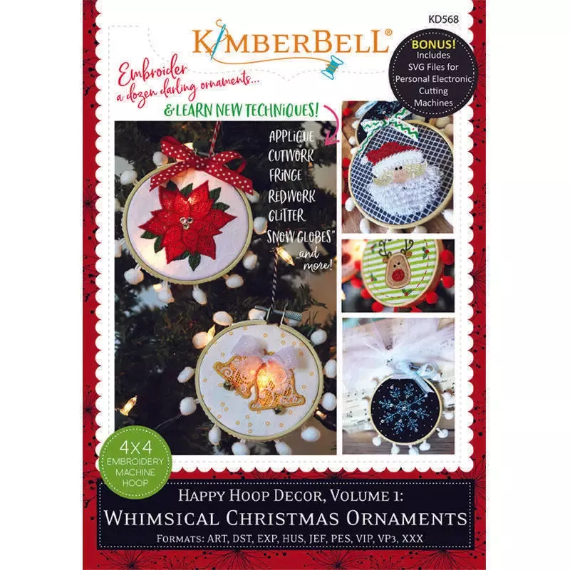 KIMBERBELL WHIMSICAL CHRISTMAS ORNAMENTS HAPPY HOOP DECOR,VOLUME 1 ME