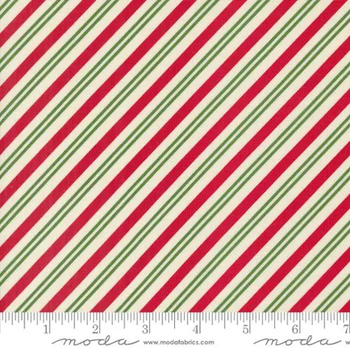 Once Upon a Christmas Peppermint Stick Stripes Bias Stripe Multi Sweetfire Road Moda Cotton Fabric